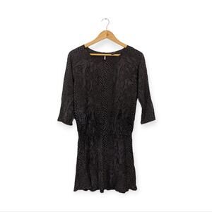 Soft Joie Black Arryn Snake Print Mini Dress